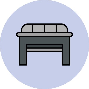 Masa. Web simgesi basit illüstrasyon