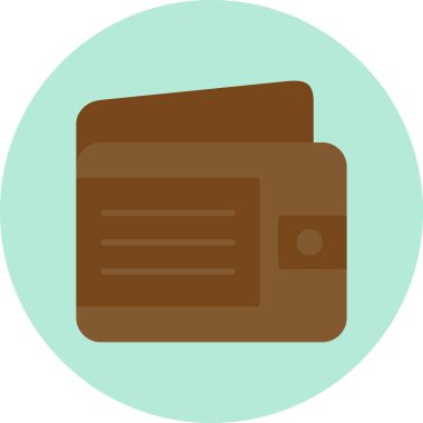 Cüzdan. Web simgesi basit illüstrasyon