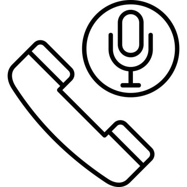 Mikrofon. Web simgesi basit illüstrasyon