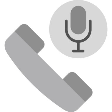 Mikrofon. Web simgesi basit illüstrasyon