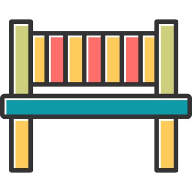 Yedek kulübesi Web simgesi basit illüstrasyon