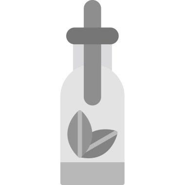 Homeopati şişe simgesi, vektör illüstrasyonu