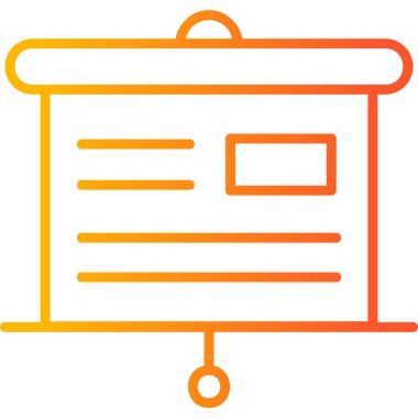 iş sunumu düz vektör simgesi