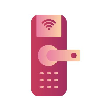 Akıllı Kapı simgesinin vektör çizimi