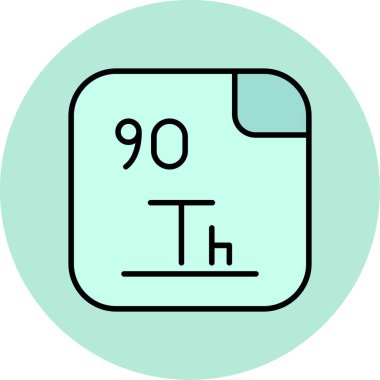 Toryum, kimyasal element, ağ basit illüstrasyon