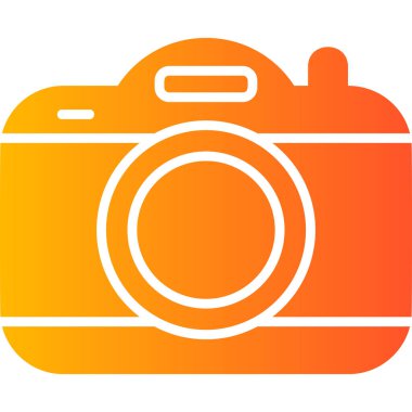 Basit kamera, düz vektör çizimi