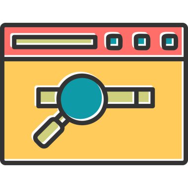 tarayıcı simgesi vektör illüstrasyonu