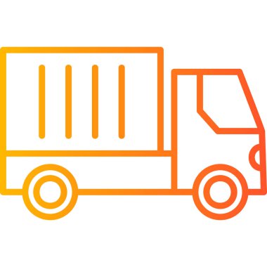 Kamyon soyut simge vektör çizimi