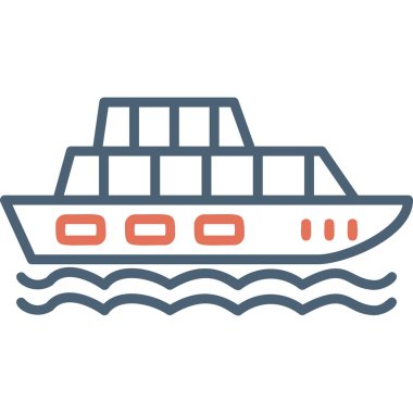 Gemi simgesi vektör illüstrasyonu