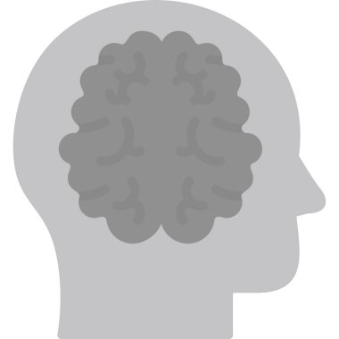  Beyin ikonu. Basit resimleme