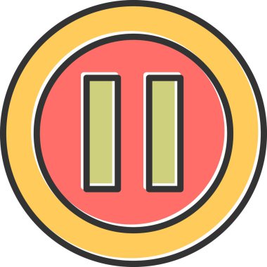 Soyut arka grupta izole edilmiş simgeyi duraklat