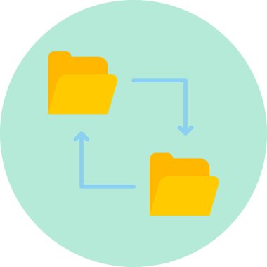 dosyalar xchange simge vektör çizimi