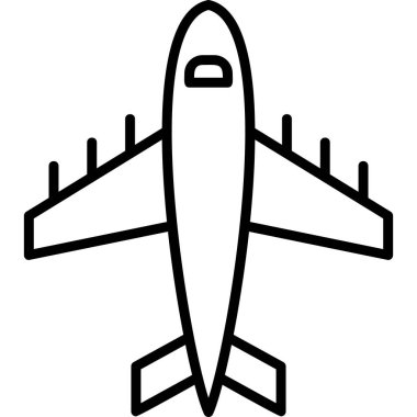 Uçak. Web simgesi basit illüstrasyon