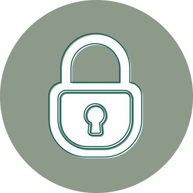 Asma kilit simgesinin vektör illüstrasyonu