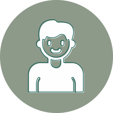 Adamım. Web simgesi basit illüstrasyon