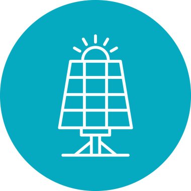 Güneş enerjisi ikon vektör illüstrasyonu