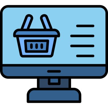 Alışveriş. Web simgesi basit illüstrasyon