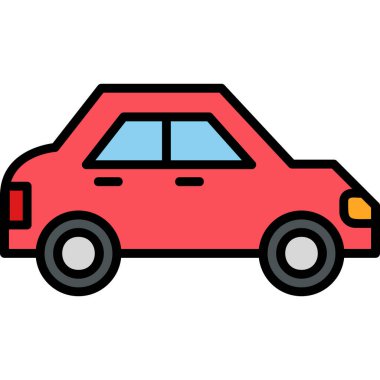 - Araba. Web simgesi basit illüstrasyon