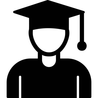 Mezun. Web simgesi basit illüstrasyon