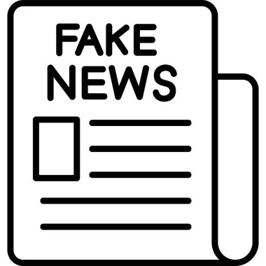 Sahte haber. Web simgesi basit illüstrasyon