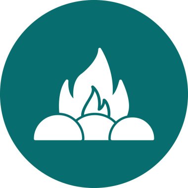 Kamp simgesinin vektör illüstrasyonu