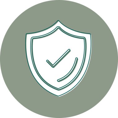 Koruma çizgisi simgesi, vektör illüstrasyonu