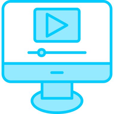 video. Web simgesi basit illüstrasyon