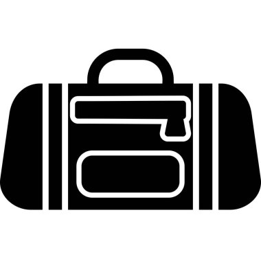 Çanta. Web simgesi basit illüstrasyon