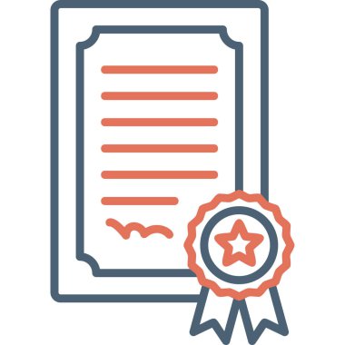 Sertifika. Web simgesi basit tasarım 