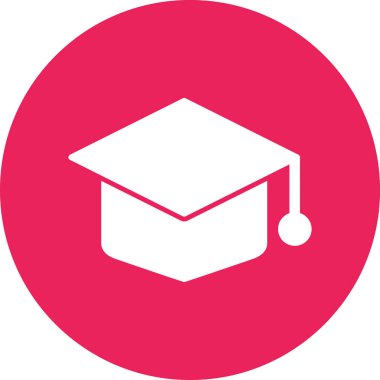 Mortarboard simge vektör illüstrasyonu