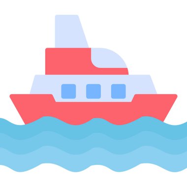 Gemi simgesi vektör illüstrasyonu