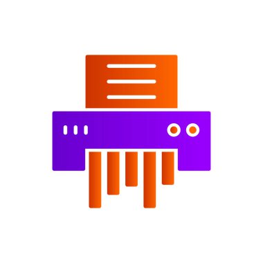 Paper Shredder web icon, vector illustration