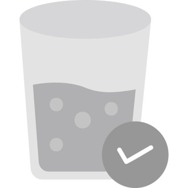 Bir bardak su. Web simgesi basit illüstrasyon 