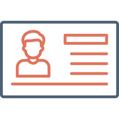 Kimlik kartı. Basit tasarım