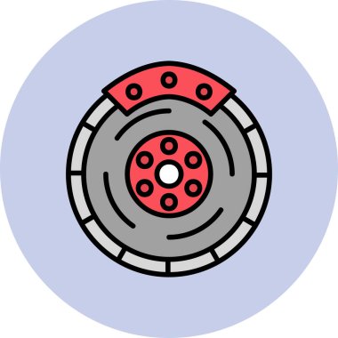 Dairesel testere simgesinin vektör illüstrasyonu