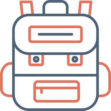 Sırt çantası. Web simgesi vektör illüstrasyonu