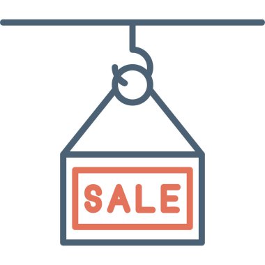 asma Satış etiketi, basit web simgesi 