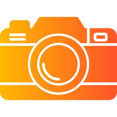 Basit kamera, düz vektör çizimi