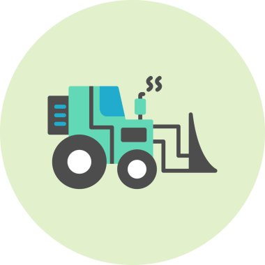 Buldozer modern simgesinin vektör çizimi