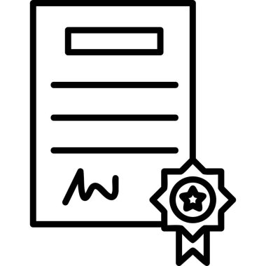 Sertifika. Web simgesi basit tasarım 