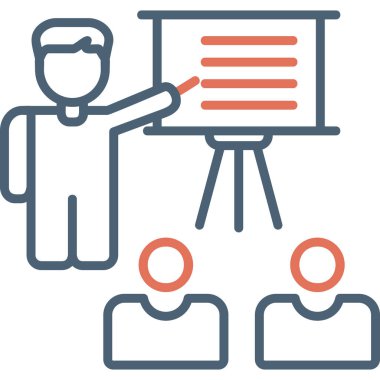 business Training, person at desk explaining strategy