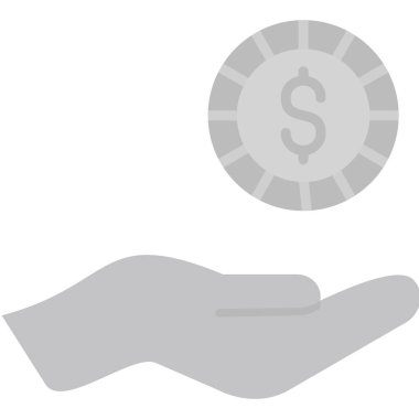 Dolar. Web simgesi basit illüstrasyon