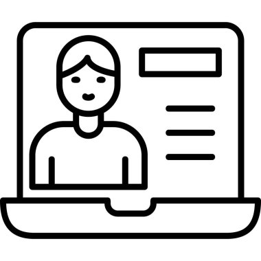 Online eğitim. Basit resimleme