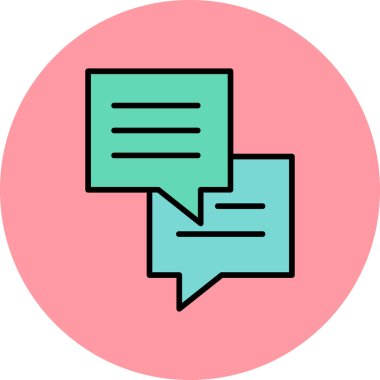 Sohbet simgesi vektör illüstrasyonu