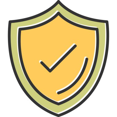 Koruma çizgisi simgesi, vektör illüstrasyonu