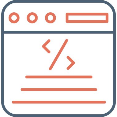 Kodlama. Web simgesi basit tasarım