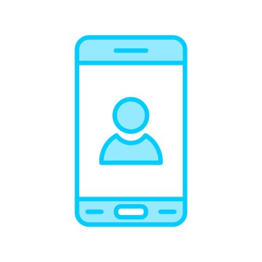 simple icon, Mobile user Profile logo on screen 