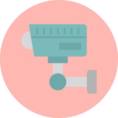 CCTV kamera simgesi, vektör illüstrasyonu basit tasarım