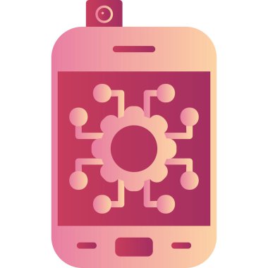 Cep telefonu. Web simgesi basit tasarım