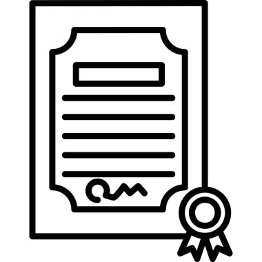 Sertifika. Web simgesi basit tasarım 